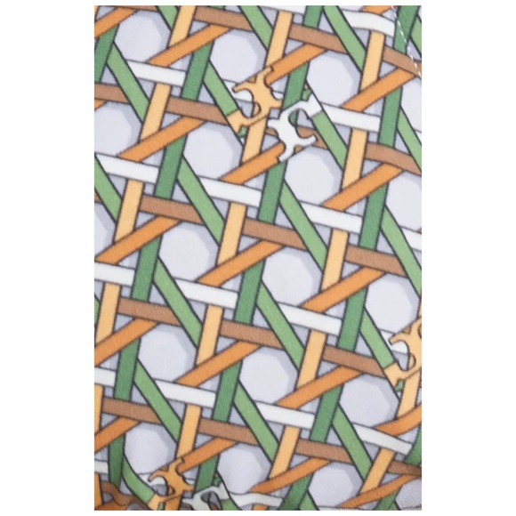 NWOT Tory Burch Basket Weave Print String Bikini Top - Picture 10 of 15